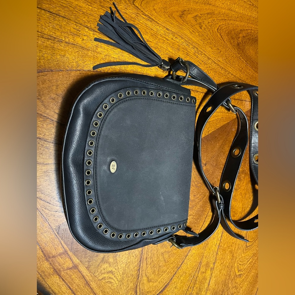 NEW Sears Black Studded Satchel Bag